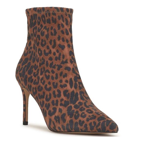 NEW Jessica Simpson Semaja Leopard Print Pointed Toe Booties - Picture 1 of 8